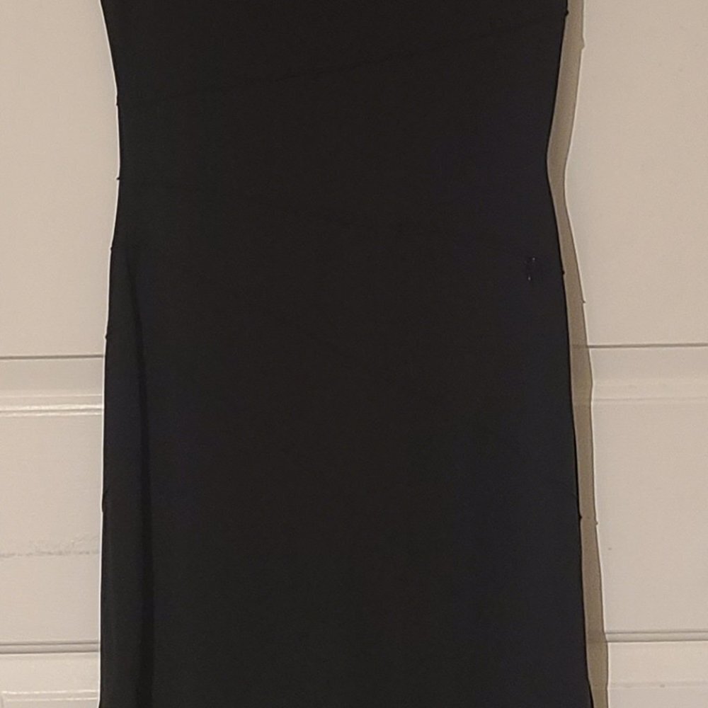 Athleta Black Crescendo Ruffled Hem Midi Dress Style 929686 Size XS - Picture 6 of 6